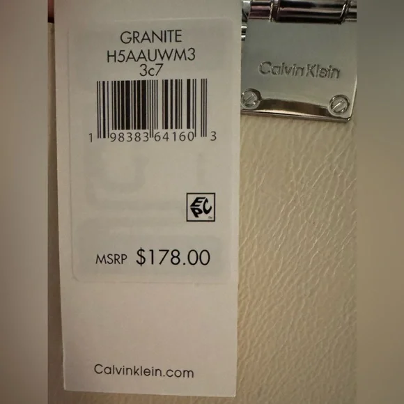 Calvin Klein Tote Granite Studded Triple Compartment Satchel Purse NWT - Picture 3 of 6